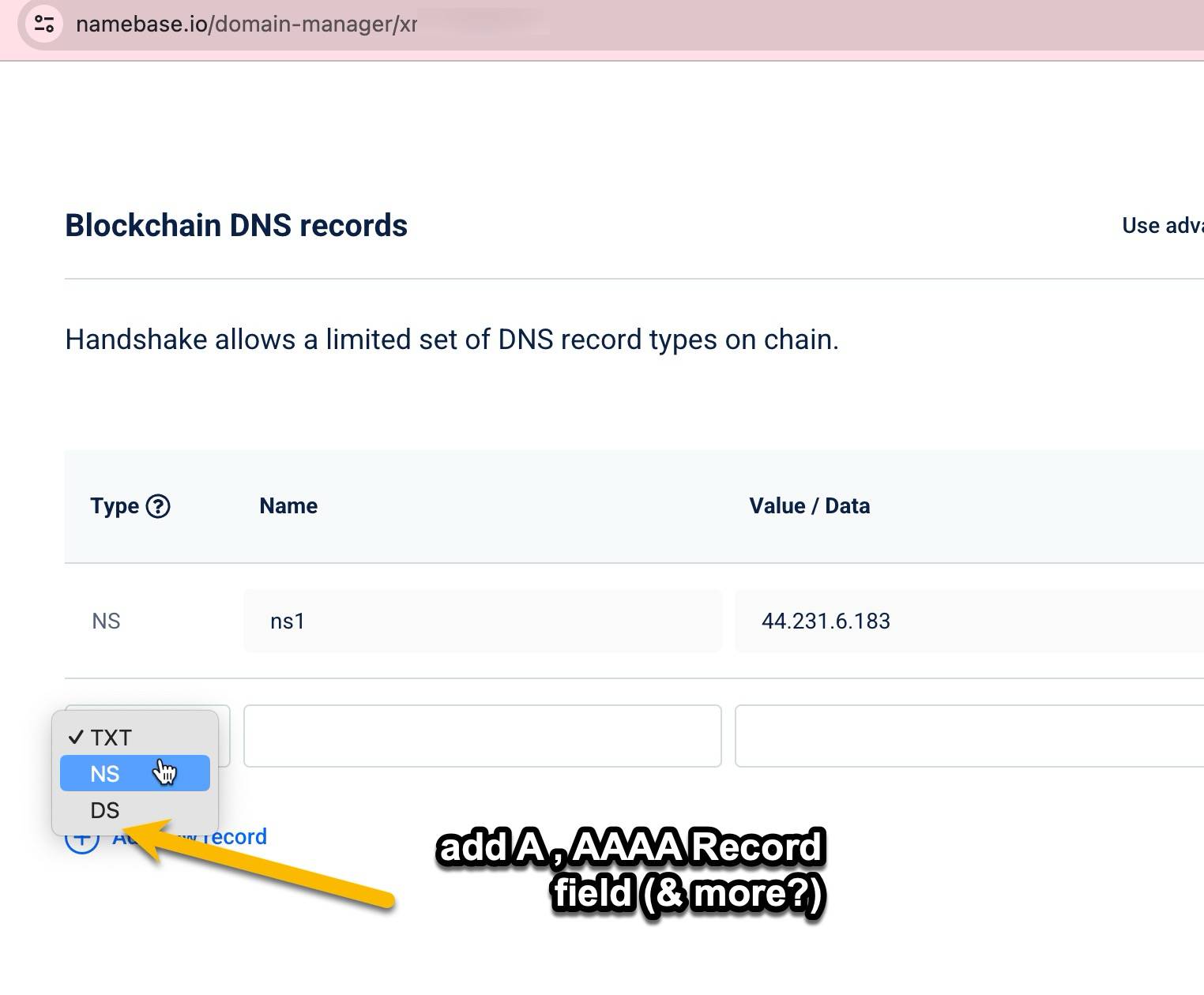 rerecord-namebase-dns