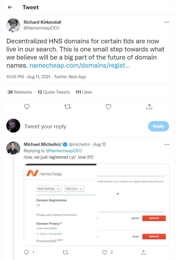 namecheap tweet