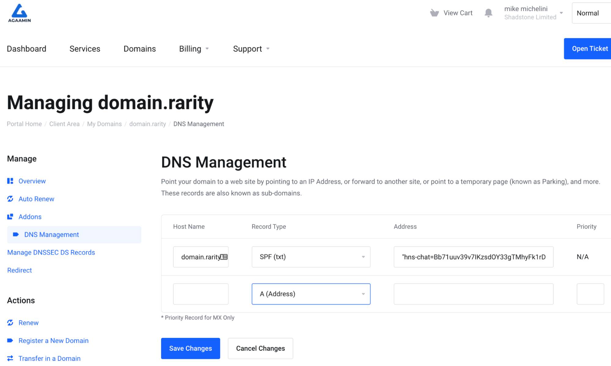 Using Your Handshake SLD domains - Aganim